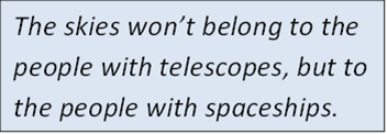 Textbox Telescopes vs Spaceships