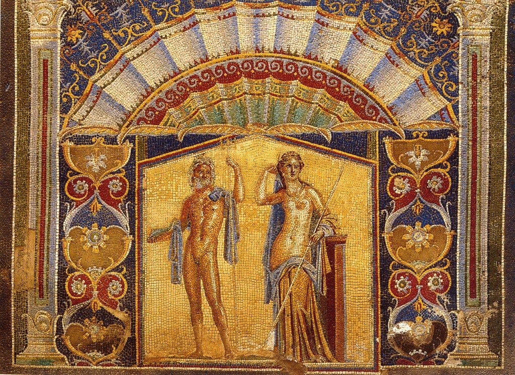 Neptune and Salacia from a Pompeii mosaic