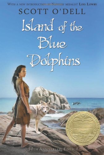 Book cover of Island of the Blue Dolphins.