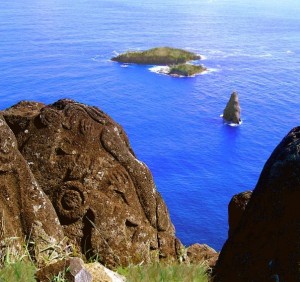 In the land of Makemake, the small island where champions of the birdman cult must swim to find a tern's egg.