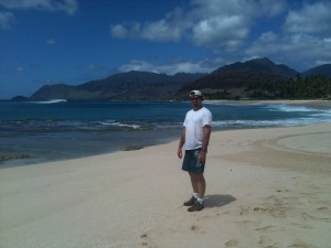 Collecting sand in Hawaii in 2010